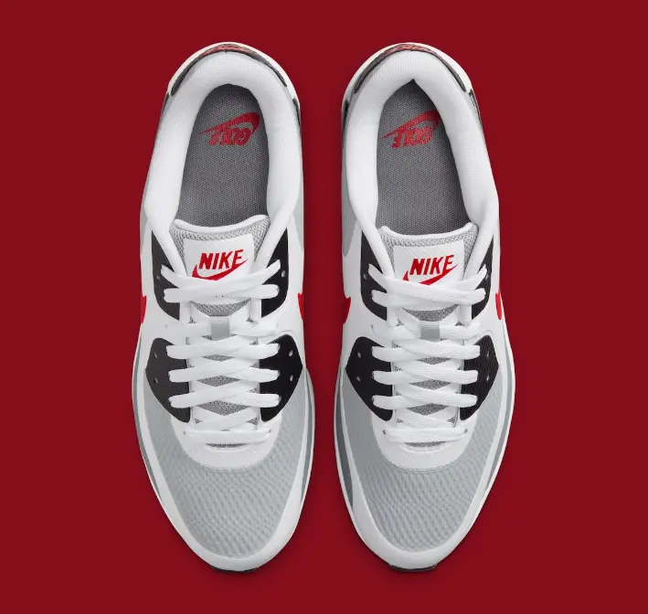 Giày Nike Air Max 90 Golf ‘Smoke Grey Red’ HV9305-105 - Ảnh 4