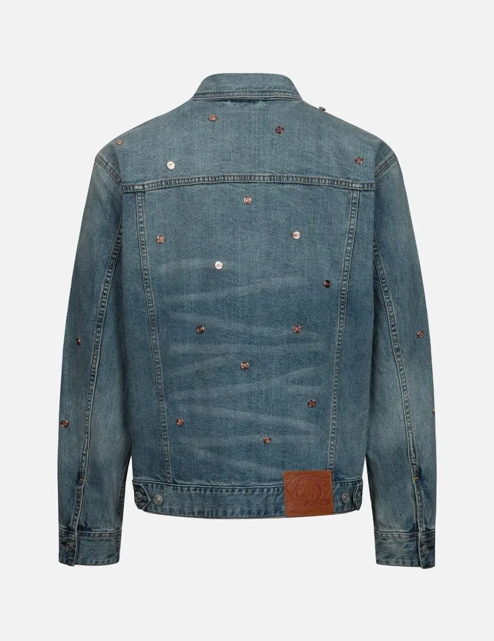 Áo Evisu Allover Rivets Seagull Denim Jacket 'Indigo' 2ESHTM4DJ1005RXDN - Ảnh 6