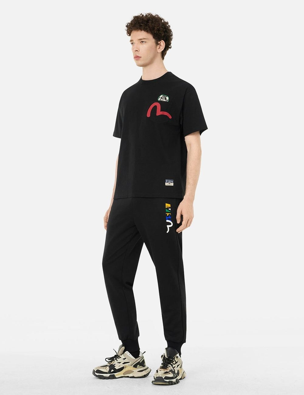 Áo Evisu Multi-Pocket and Multi-Print T-shirt 2ESHTM5TS1221RXCT - Ảnh 3