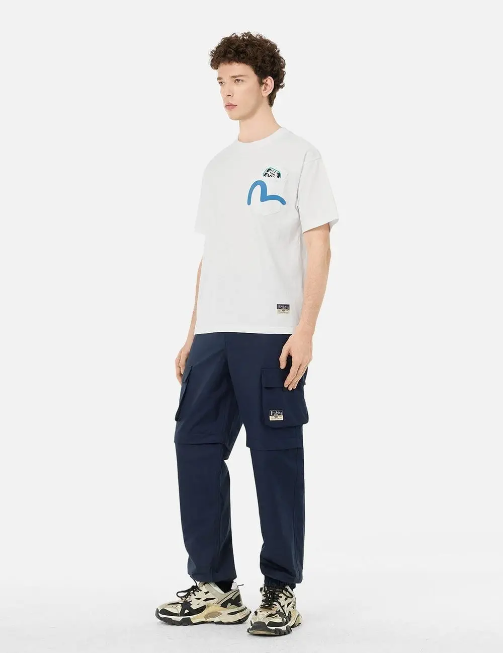 Áo Evisu Multi-Pocket and Multi-Print T-shirt 2ESHTM5TS1221RXCT - Ảnh 3