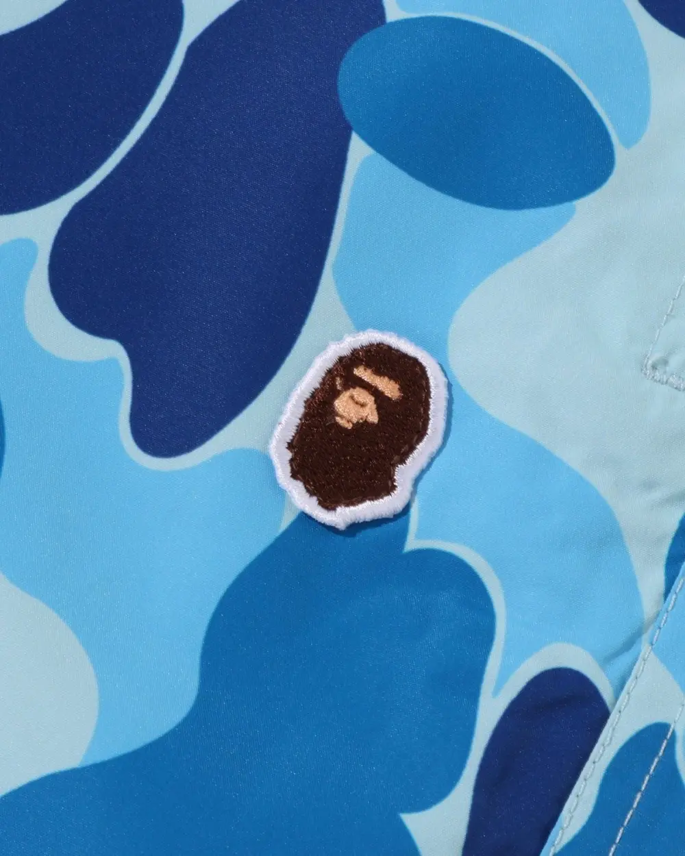 Quần Bape Camo Ape Head One Point Beach Shorts 'Blue' 0ZXSPM008531Q - Ảnh 3