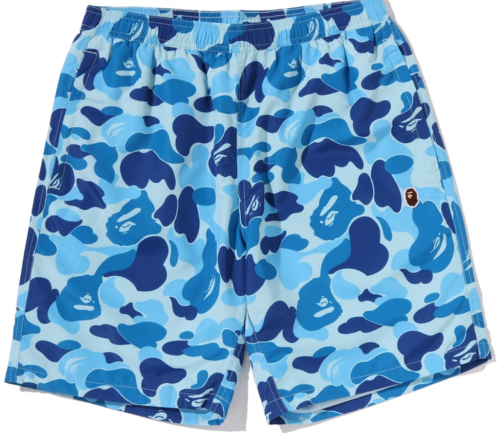 Quần Bape Camo Ape Head One Point Beach Shorts 'Blue' 0ZXSPM008531Q