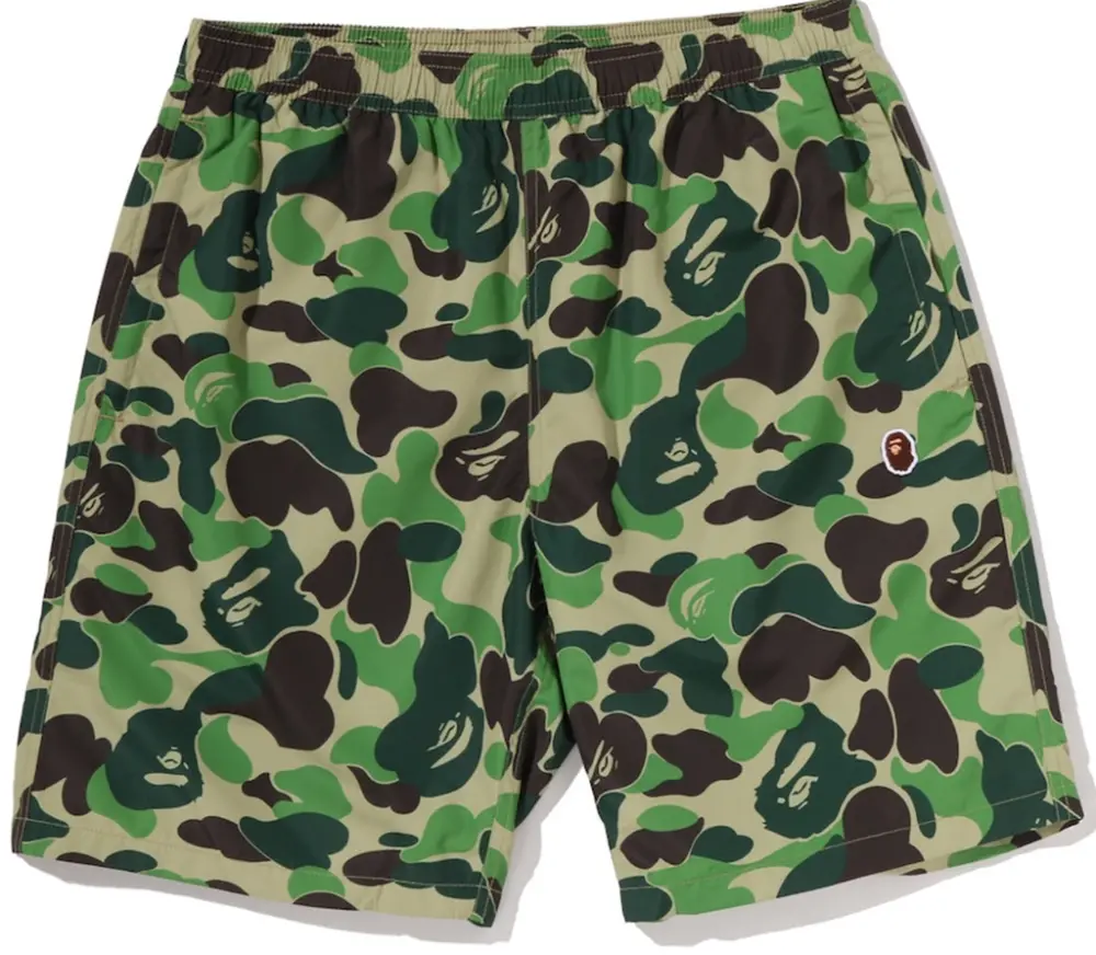 Quần Bape Camo Ape Head One Point Beach Shorts 'Green' 0ZXSPM008531Q