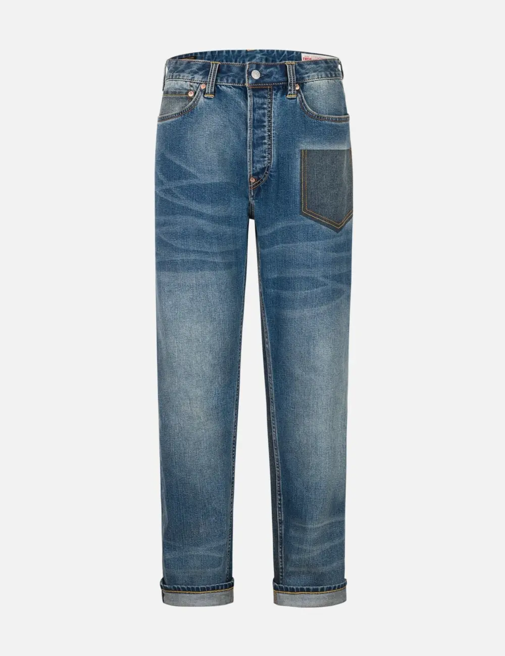 Alternative view of Quần Evisu 2-Tone Inserted Daicock Jeans 'Indigo' 2ESHTM5JE101500DN