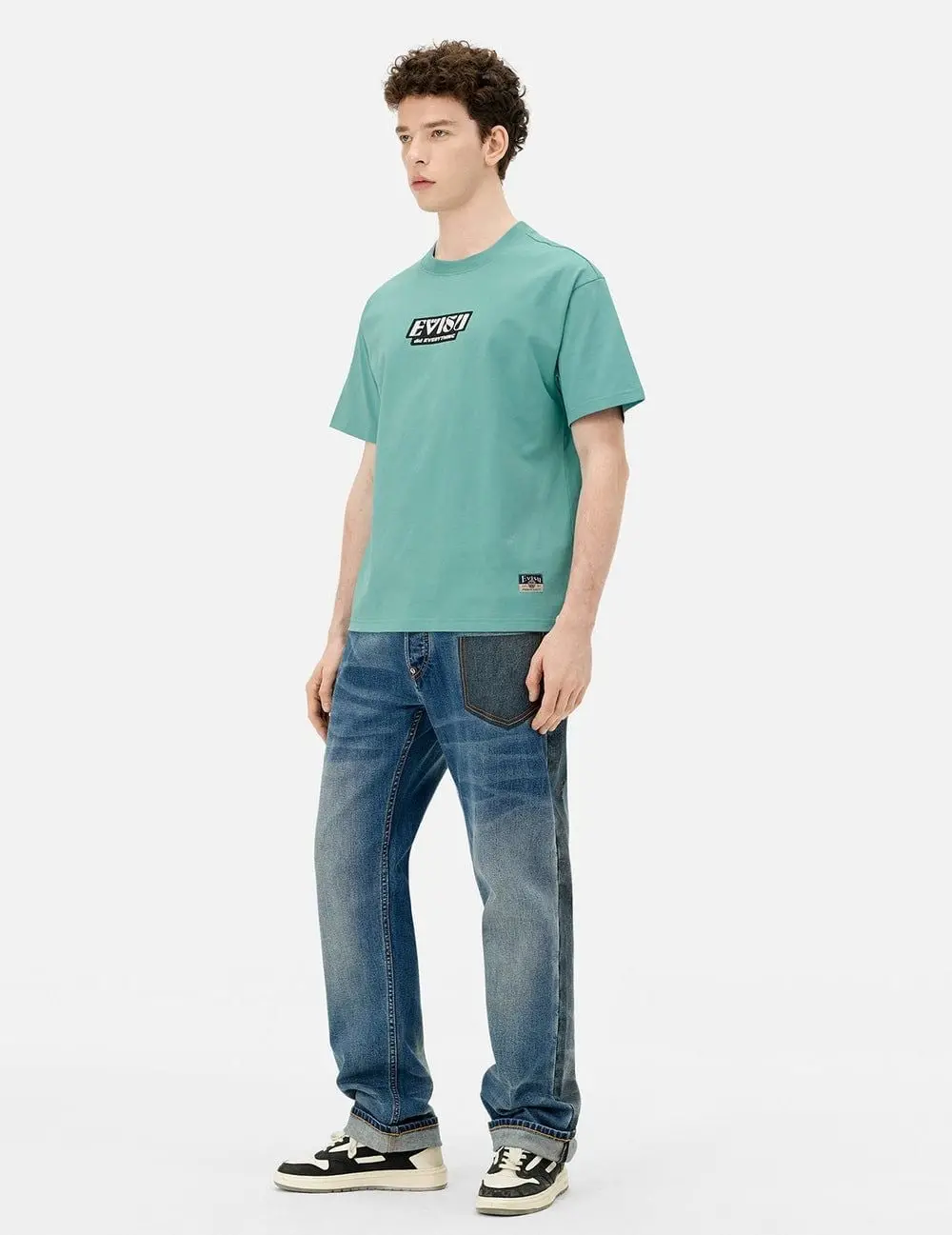 Quần Evisu 2-Tone Inserted Daicock Jeans 'Indigo' 2ESHTM5JE101500DN - Ảnh 3