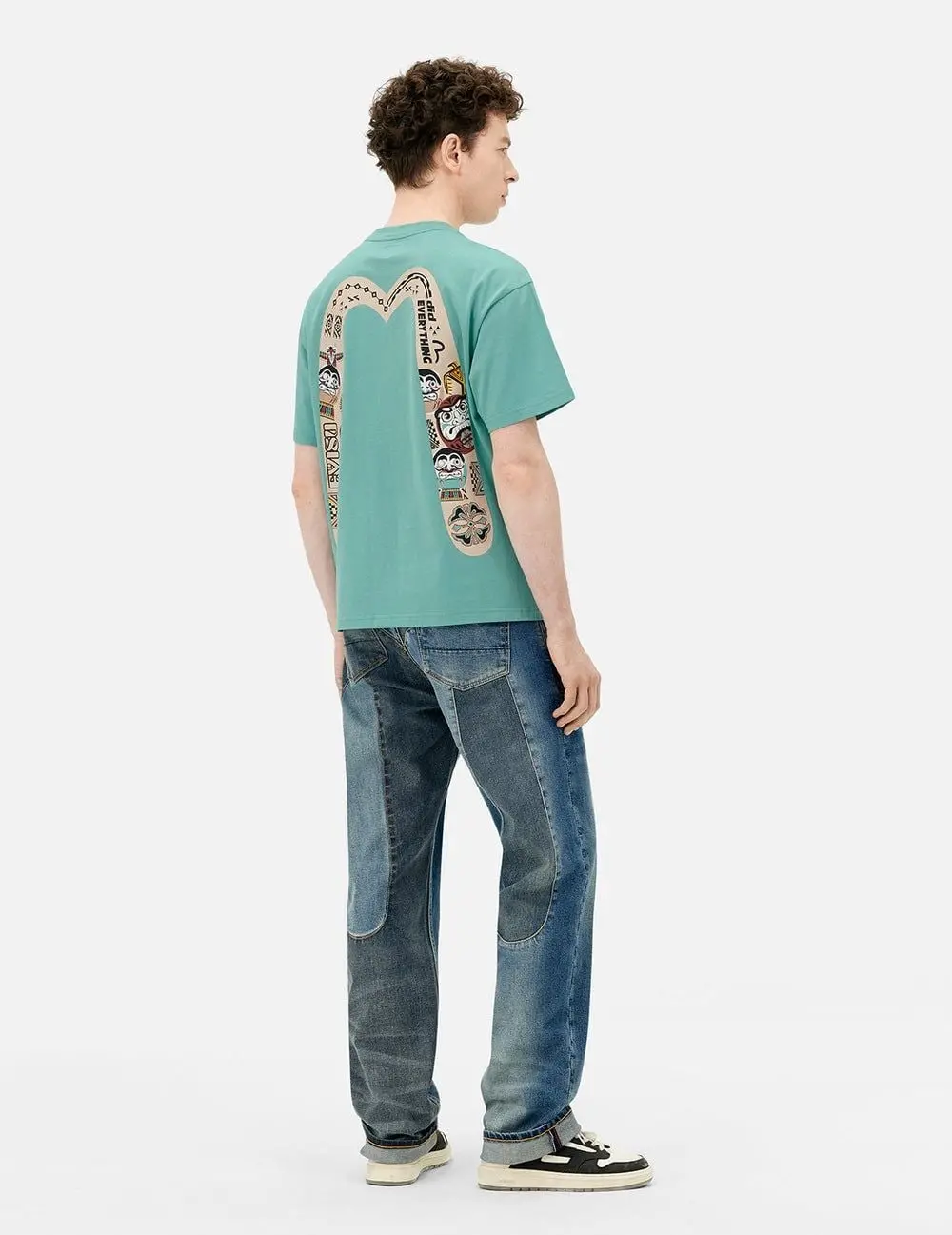 Quần Evisu 2-Tone Inserted Daicock Jeans 'Indigo' 2ESHTM5JE101500DN - Ảnh 4