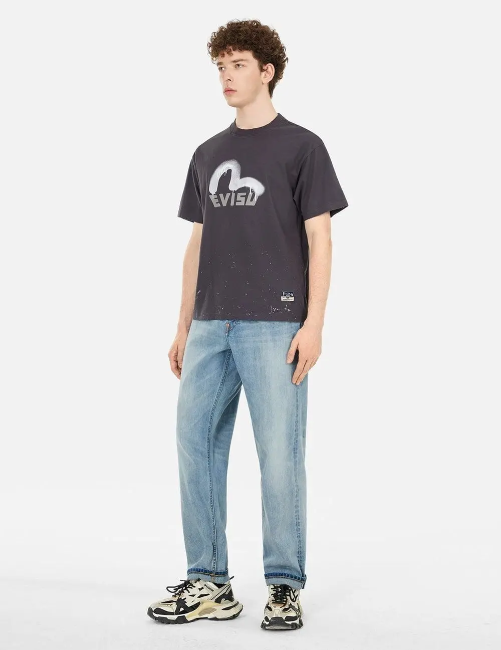 Quần Evisu 7-Pocket Design Washed Jeans 'Indigo' 2ESHTM5JE100630DN - Ảnh 4