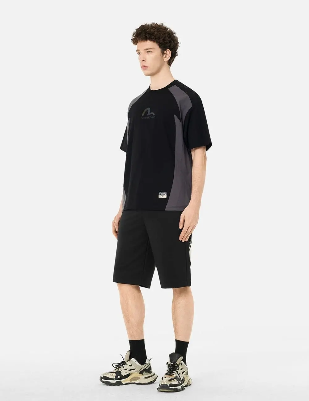 Alternative view of Quần Evisu Artistic Brush Daicock Print 'Black' 2ESHTM5ST1181XXSN
