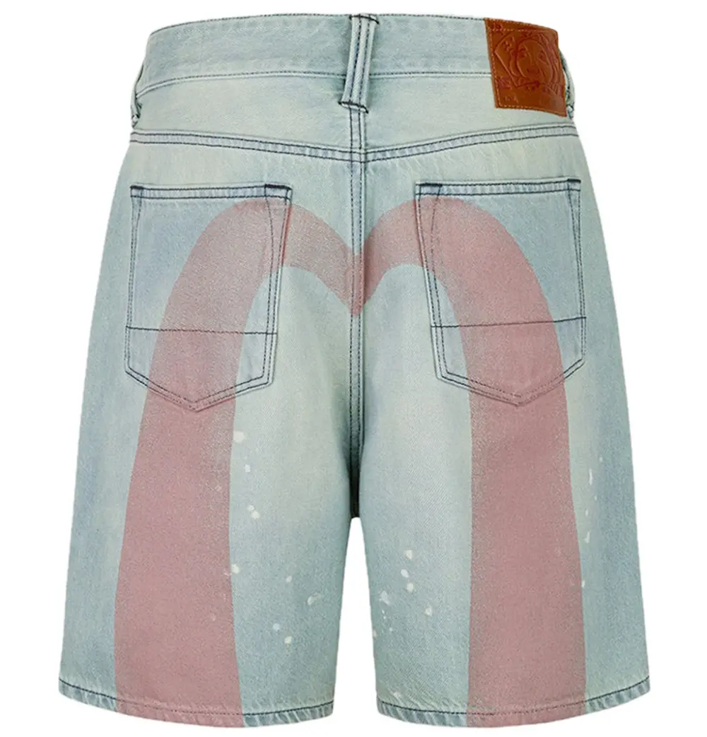 Quần Evisu Daicock Print Oversized Shorts 'Denim' 2ESHTM5DS1165OSDN