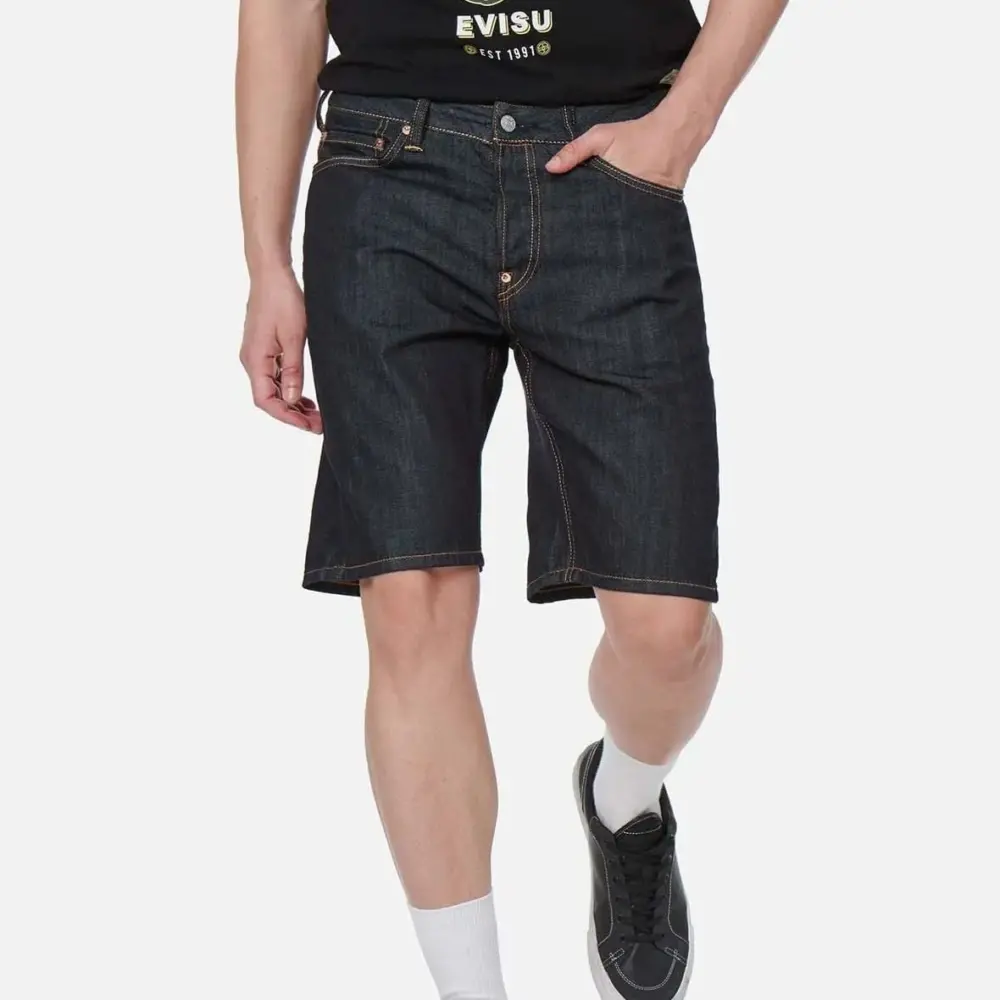 Quần Evisu Denim Shorts 'Black' 2ESHTM2DS207XXCT - Ảnh 4