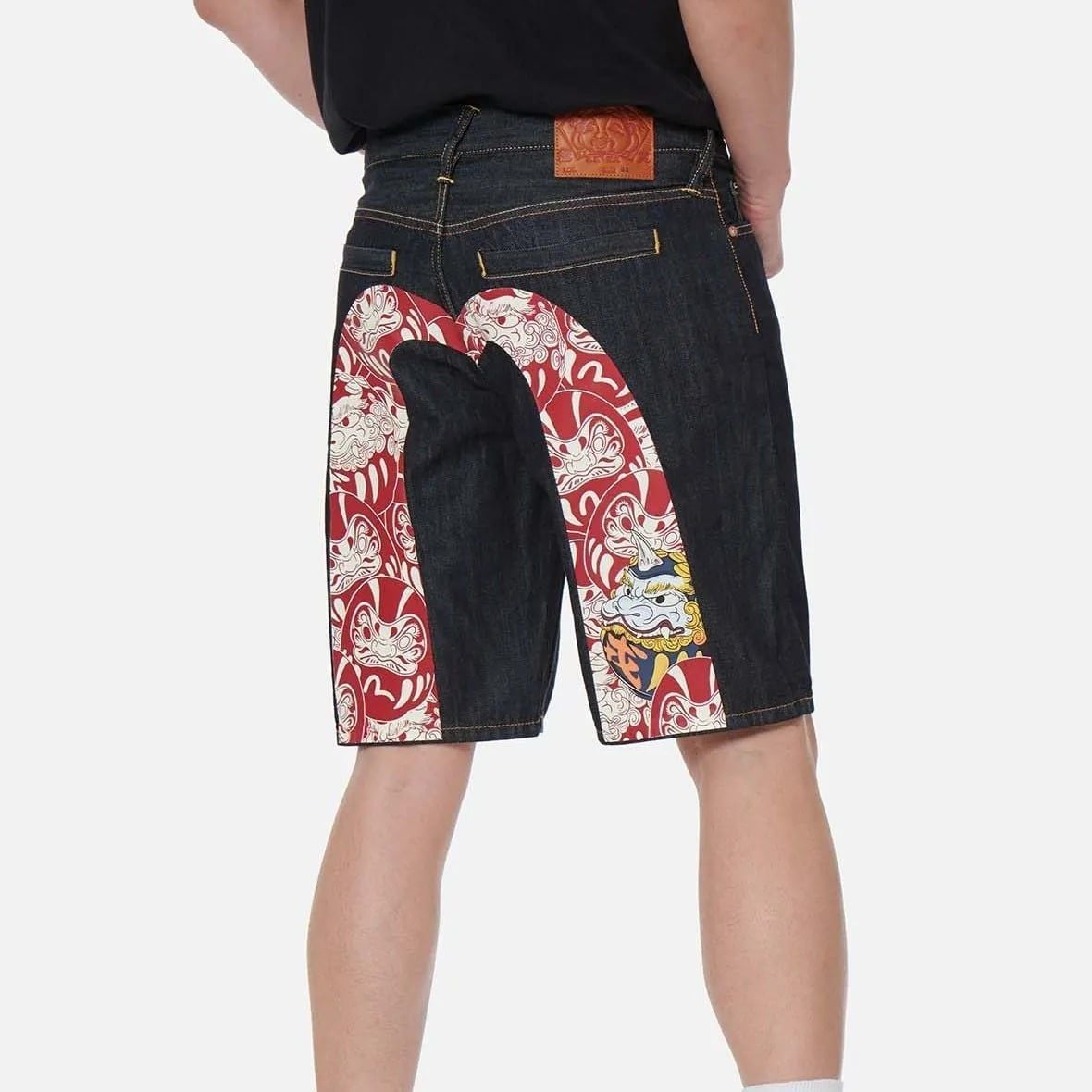 Alternative view of Quần Evisu Denim Shorts 'Black' 2ESHTM2DS207XXCT