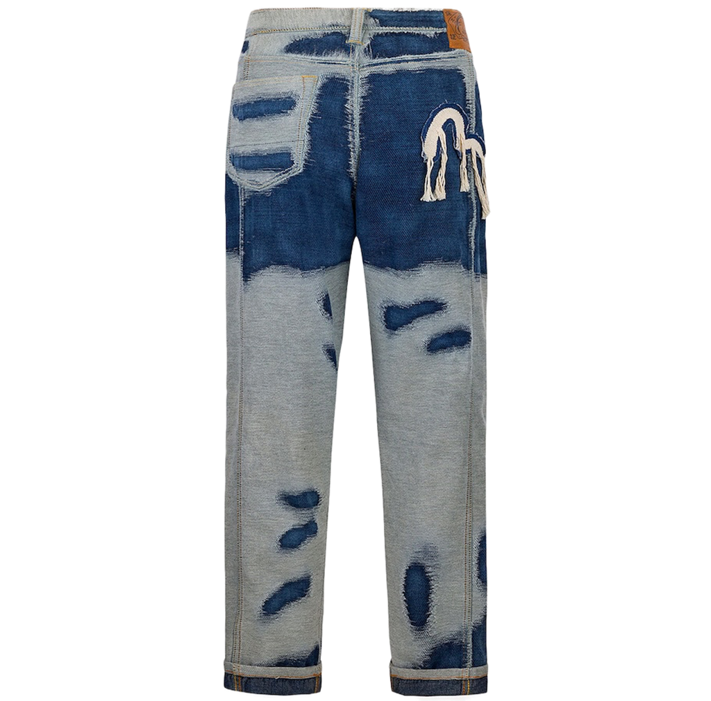 Quần Evisu Distressed Seagull Denim Jeans 'Indigo' 2ESHTM5JE1017FFDN