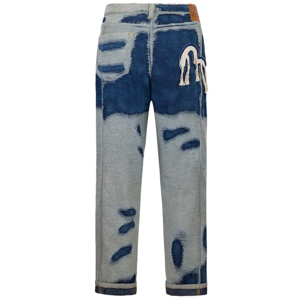 Quần Evisu Distressed Seagull Denim Jeans 'Indigo' 2ESHTM5JE1017FFDN