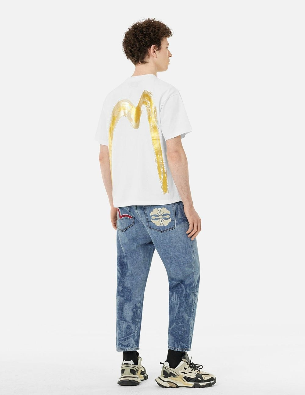Quần Evisu Fisherman Godhead Laser Jeans 'Indigo' 2ESHTM5JE102627DN - Ảnh 3