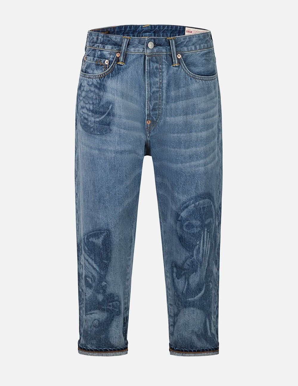 Quần Evisu Fisherman Godhead Laser Jeans 'Indigo' 2ESHTM5JE102627DN - Ảnh 4
