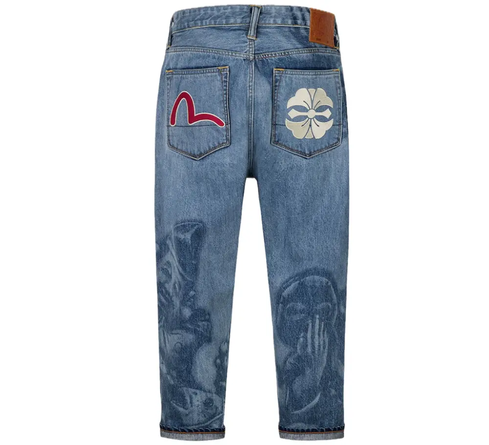 Quần Evisu Fisherman Godhead Laser Jeans 'Indigo' 2ESHTM5JE102627DN