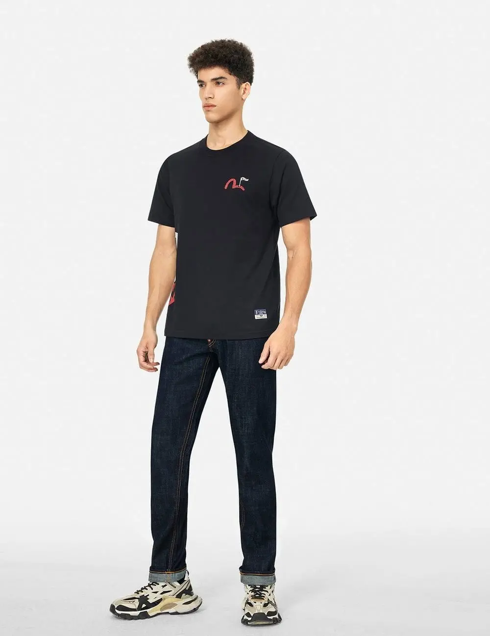 Quần Evisu Godhead Golfing Print Jeans 'Indigo' 2ESHTM5JE101110DN - Ảnh 3