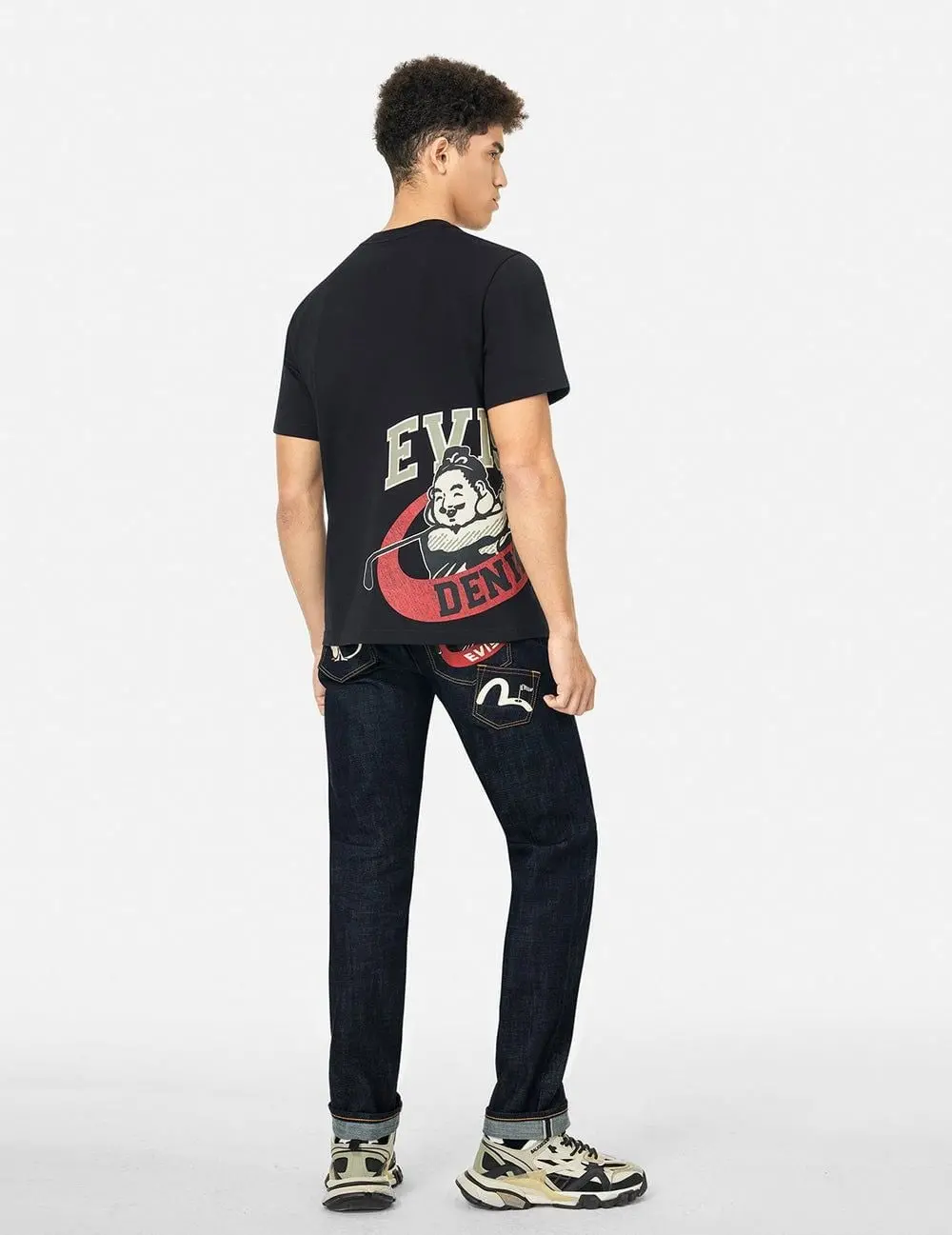Quần Evisu Godhead Golfing Print Jeans 'Indigo' 2ESHTM5JE101110DN - Ảnh 4