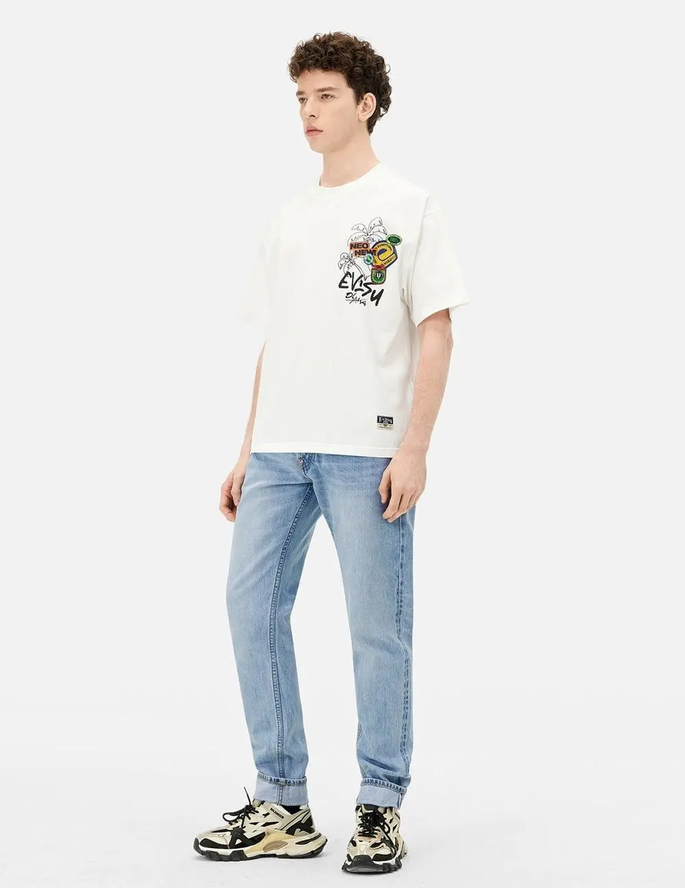 Quần Evisu Graffiti-Style Daicock Jeans 'Indigo' 2ESHTM5JE101217DN - Ảnh 3