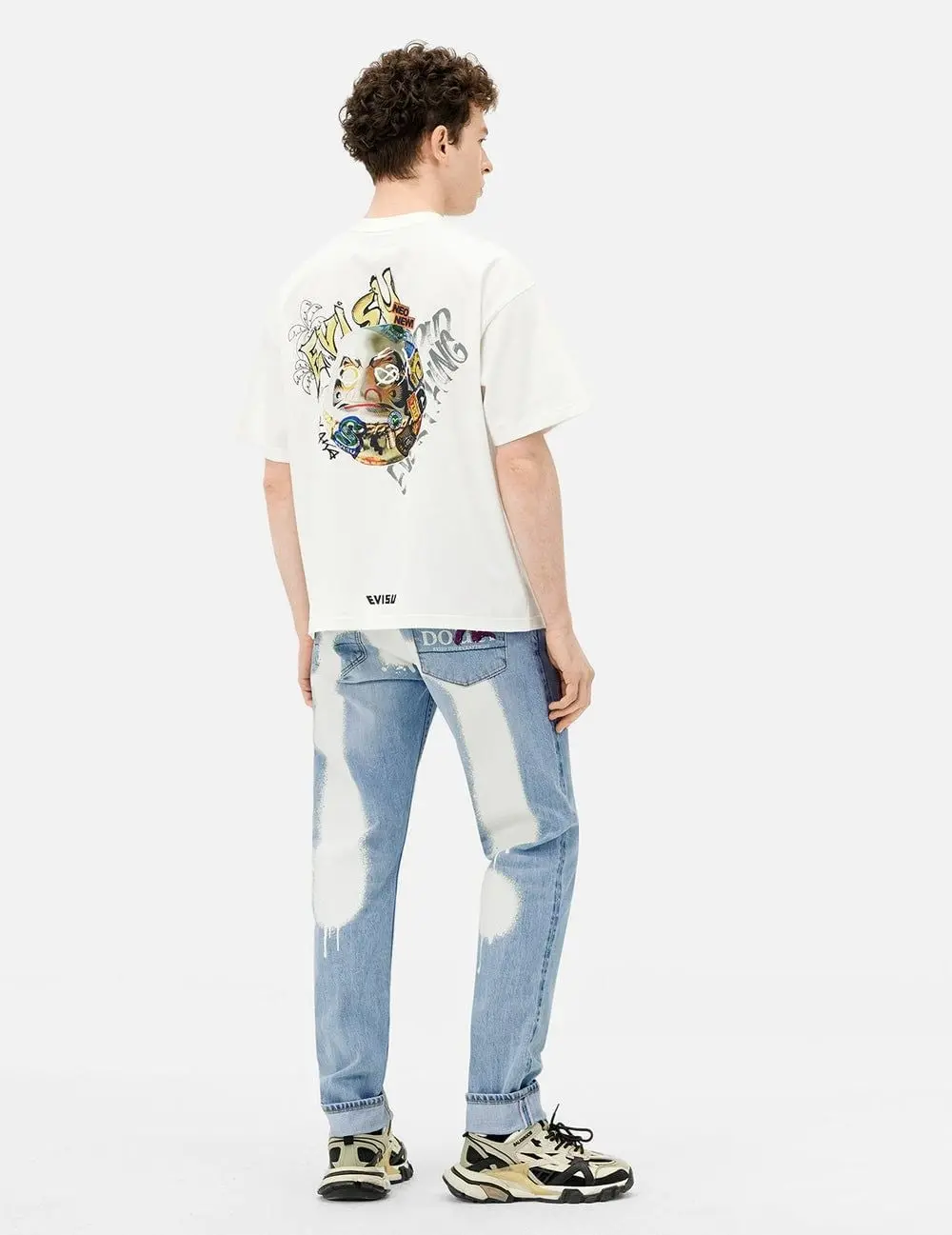 Quần Evisu Graffiti-Style Daicock Jeans 'Indigo' 2ESHTM5JE101217DN - Ảnh 4