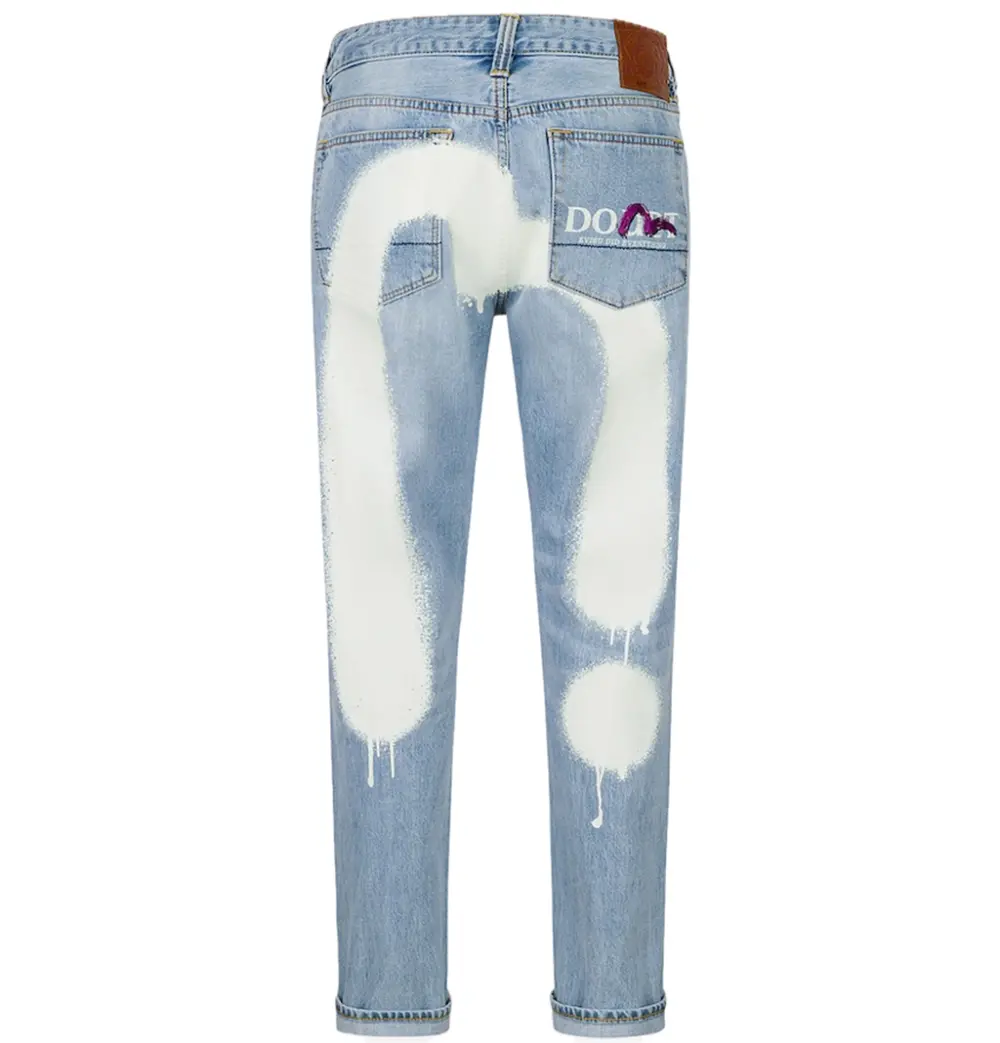 Quần Evisu Graffiti-Style Daicock Jeans 'Indigo' 2ESHTM5JE101217DN