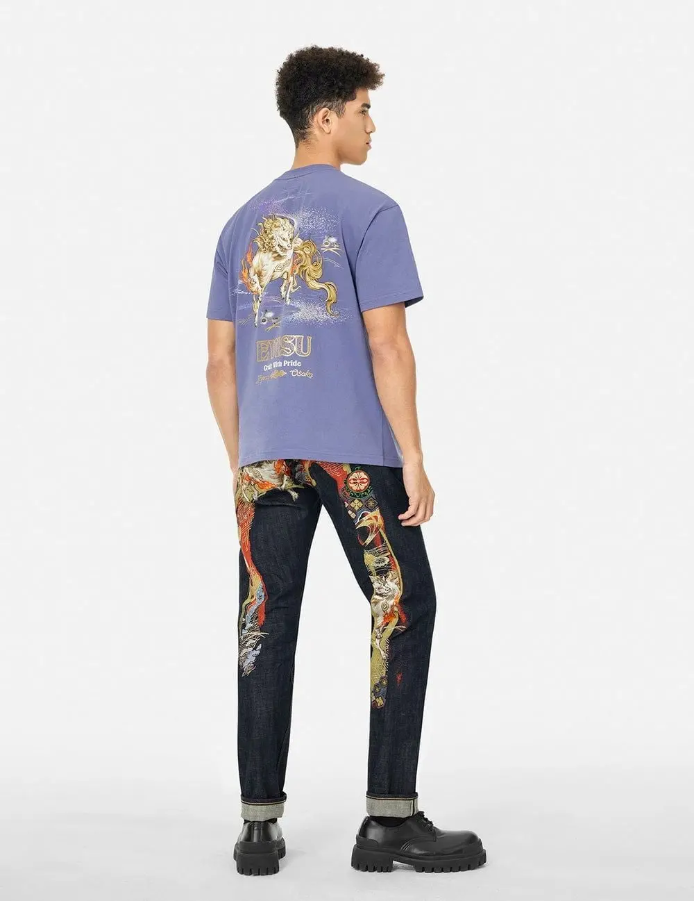 Quần Evisu Hakutaku Daicock Jeans 'Indigo' 2ESHTM5JE100817DN - Ảnh 4