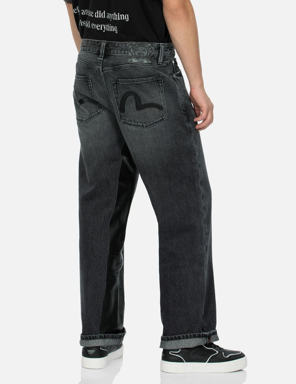Quần Evisu Inlay Seagull Jeans 'Black' 2EAMAM4JE1137BGDN - Ảnh 4