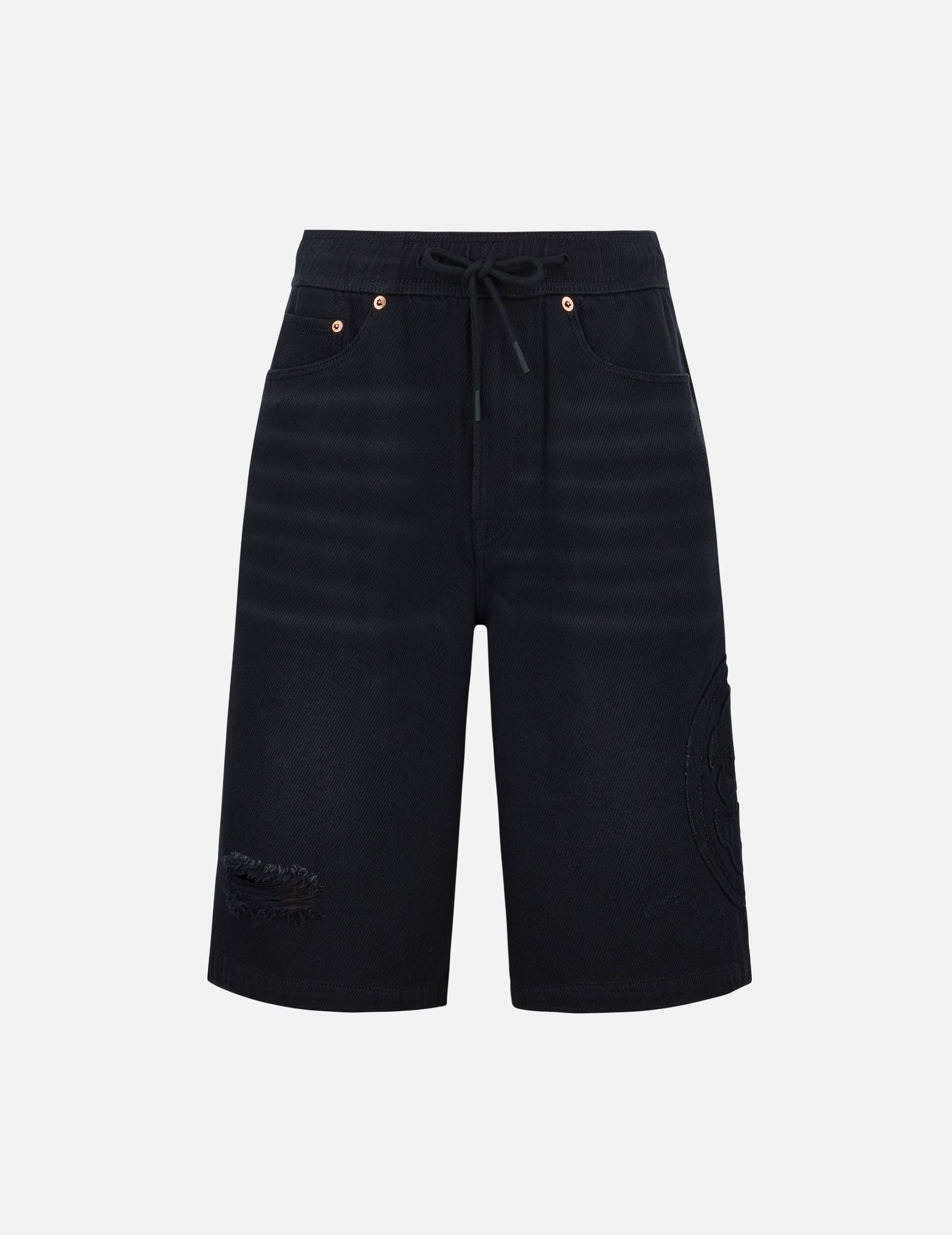 Alternative view of Quần Evisu Kamon Appliqué Short 'Black' 2ESHTM5SH1132FFDN