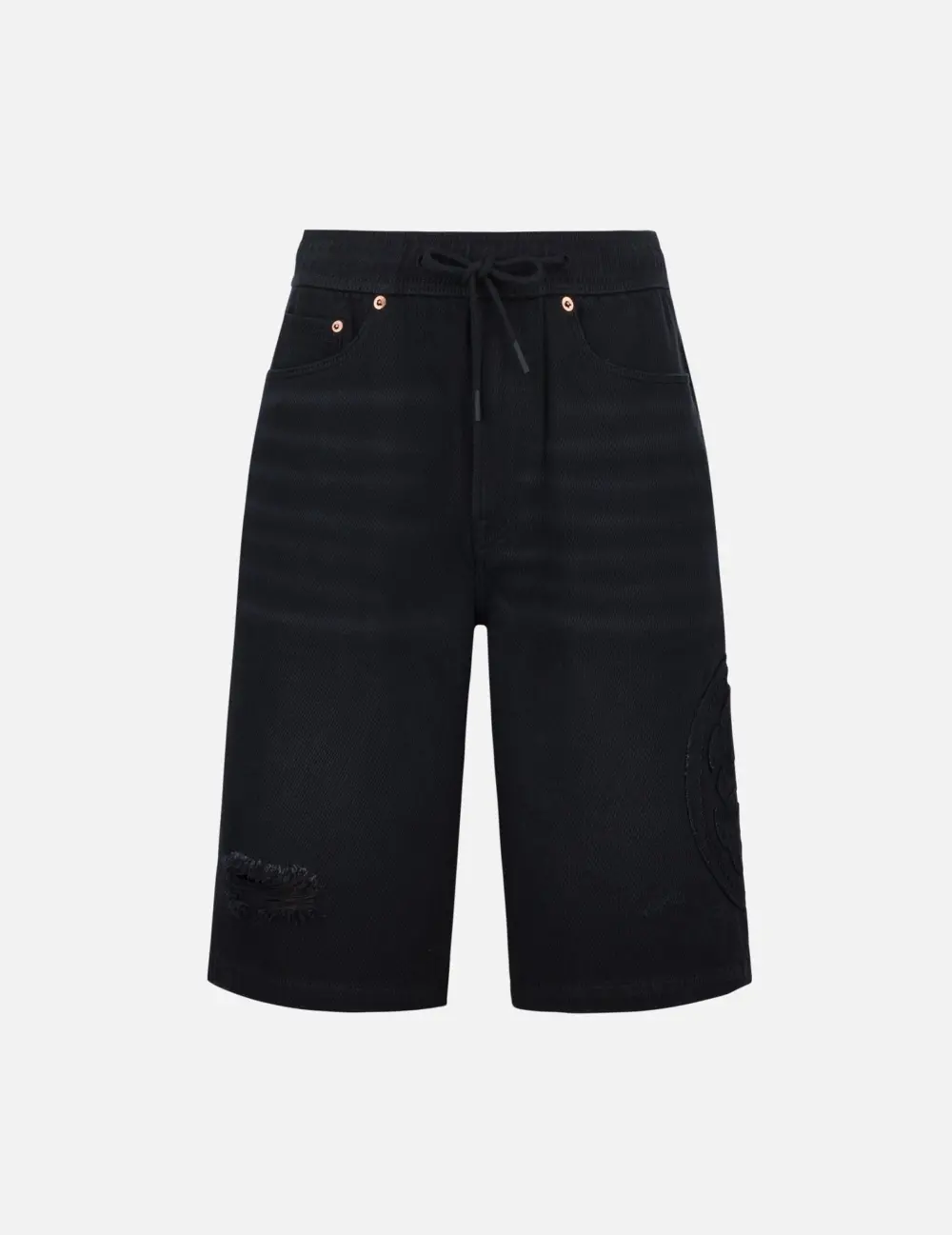 Alternative view of Quần Evisu Kamon Appliqué Short 'Black' 2ESHTM5SH1132FFDN