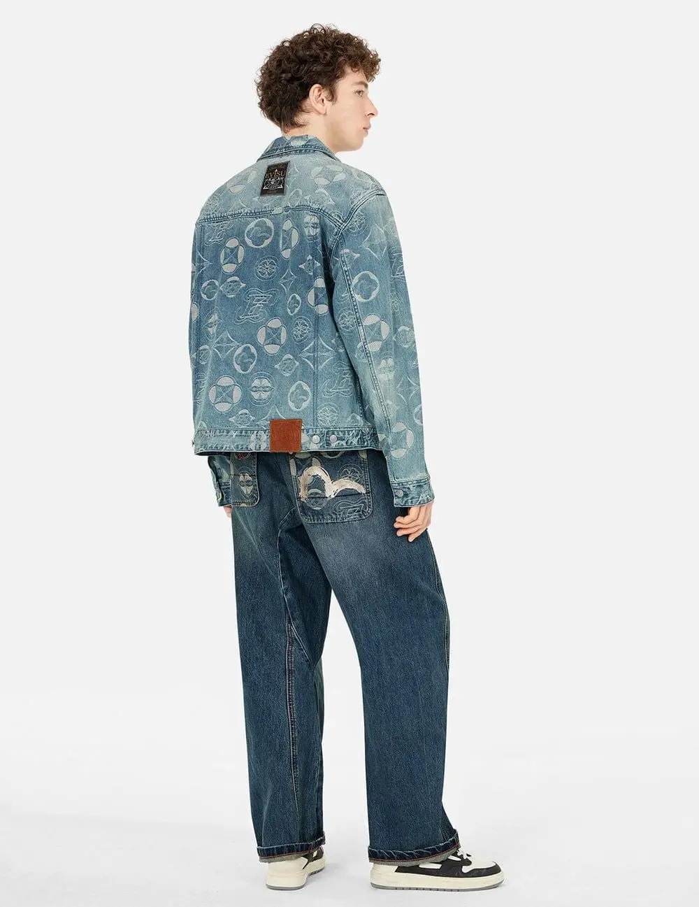 Quần Evisu Kamon Jacquard Pockets 3D Jeans 'Indigo' 2ESHTM5JE10103DDN - Ảnh 3