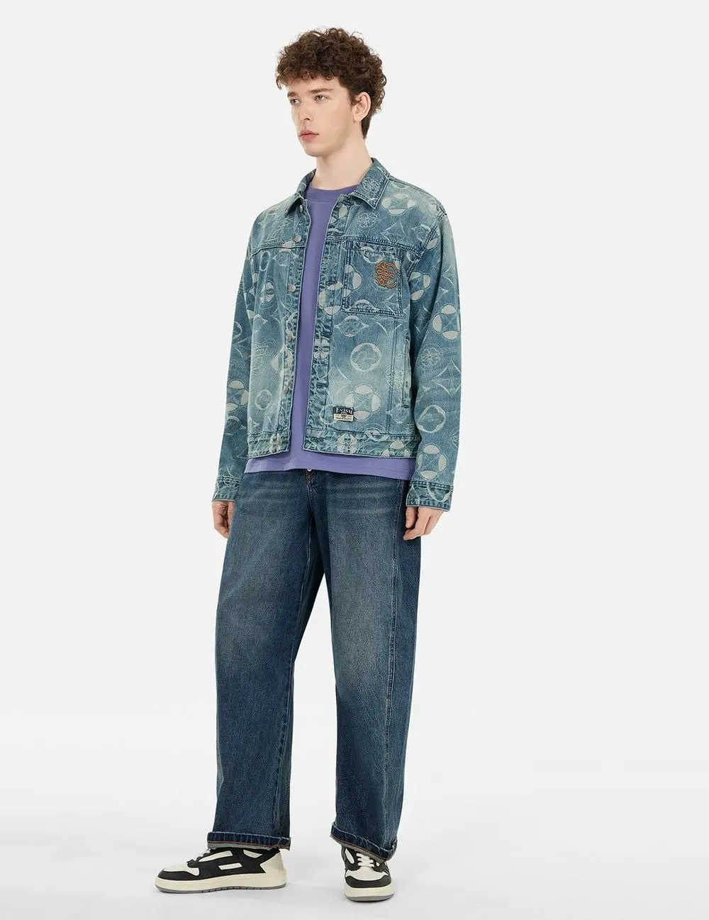Quần Evisu Kamon Jacquard Pockets 3D Jeans 'Indigo' 2ESHTM5JE10103DDN - Ảnh 4