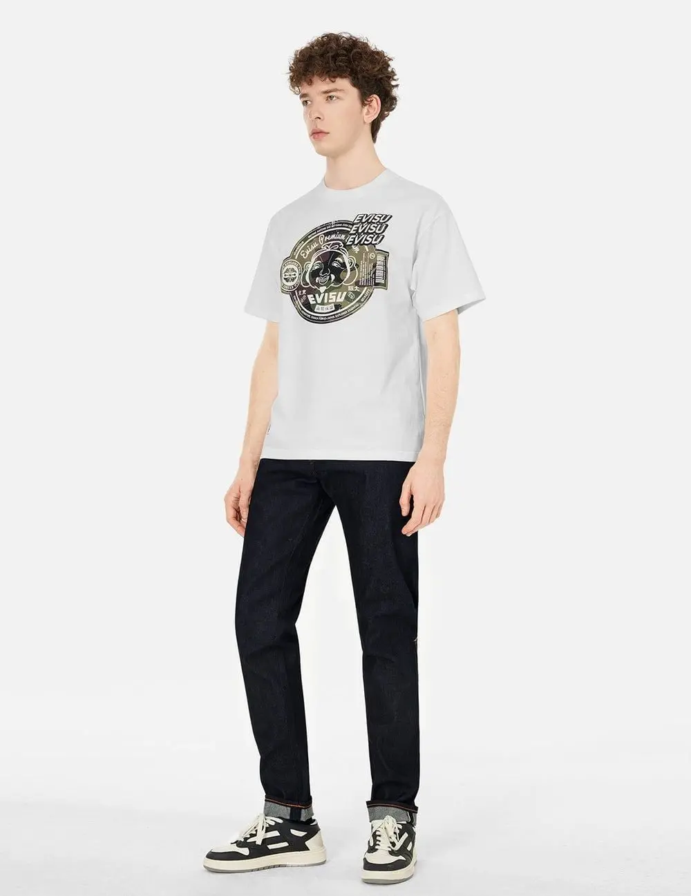 Quần Evisu Red Seagull Daicock Print Jeans 'Indigo' 2ESHTM5JE700817CT - Ảnh 3