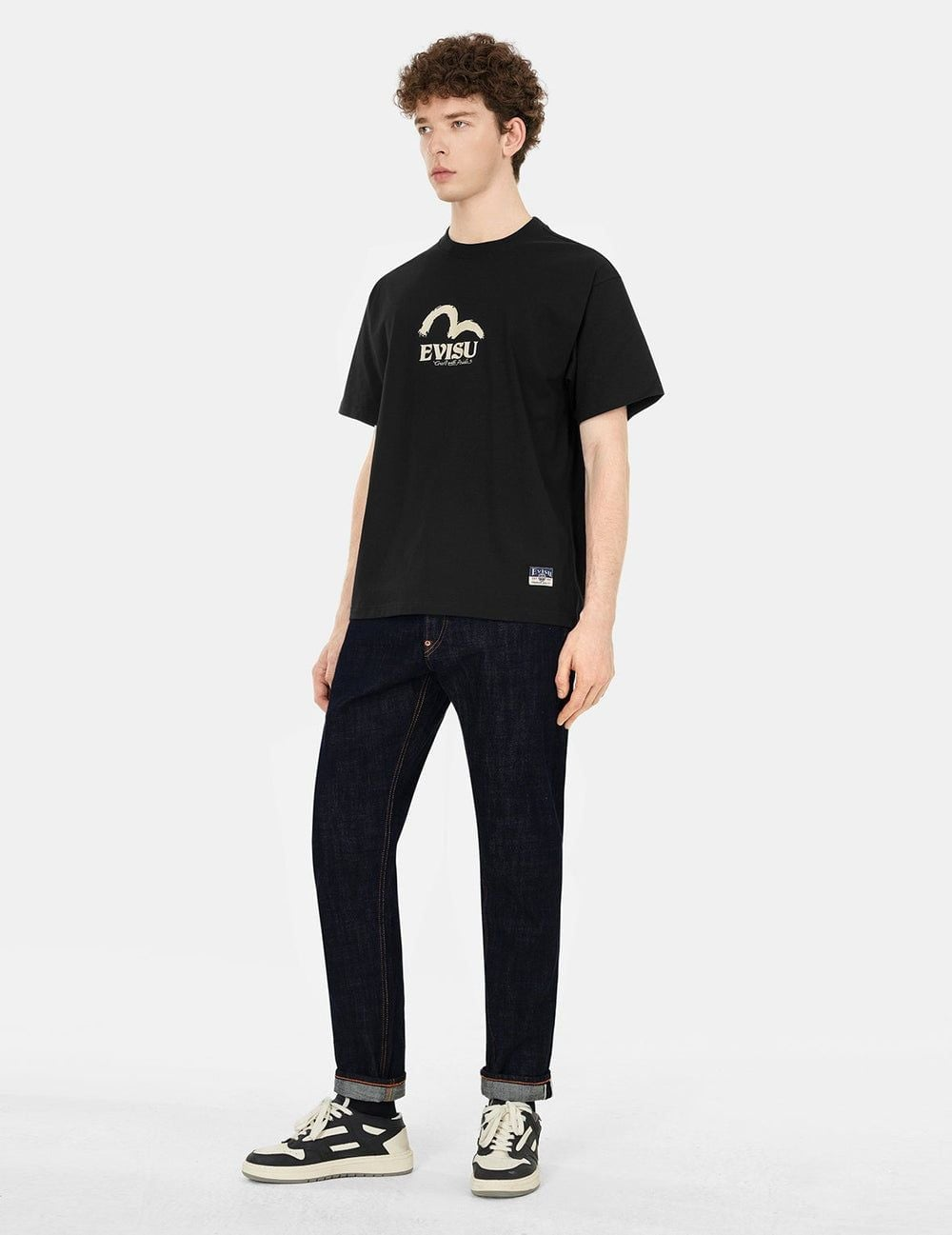 Quần Evisu Seagull Logo Brocade Appliqué 'Indigo' 2ESHTM5JE114317DN - Ảnh 3