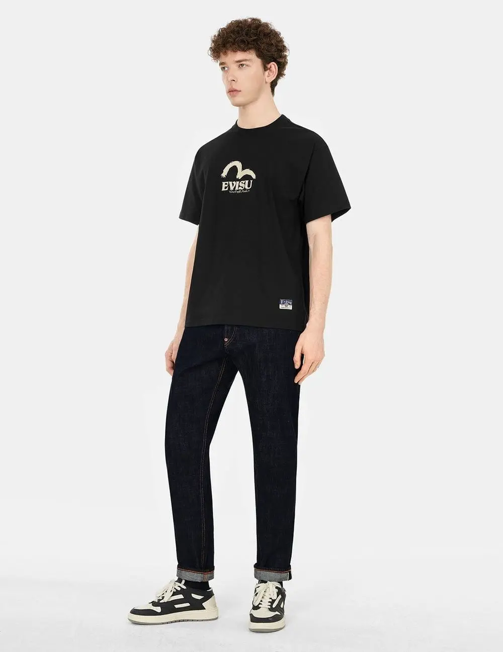 Quần Evisu Seagull Logo Brocade Appliqué 'Indigo' 2ESHTM5JE114317DN - Ảnh 3