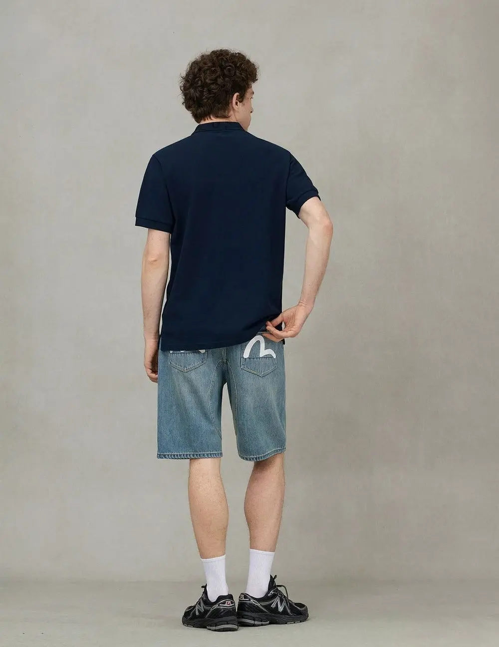 Quần Evisu Seagull Print Regular Shorts 'Denim' - Ảnh 4