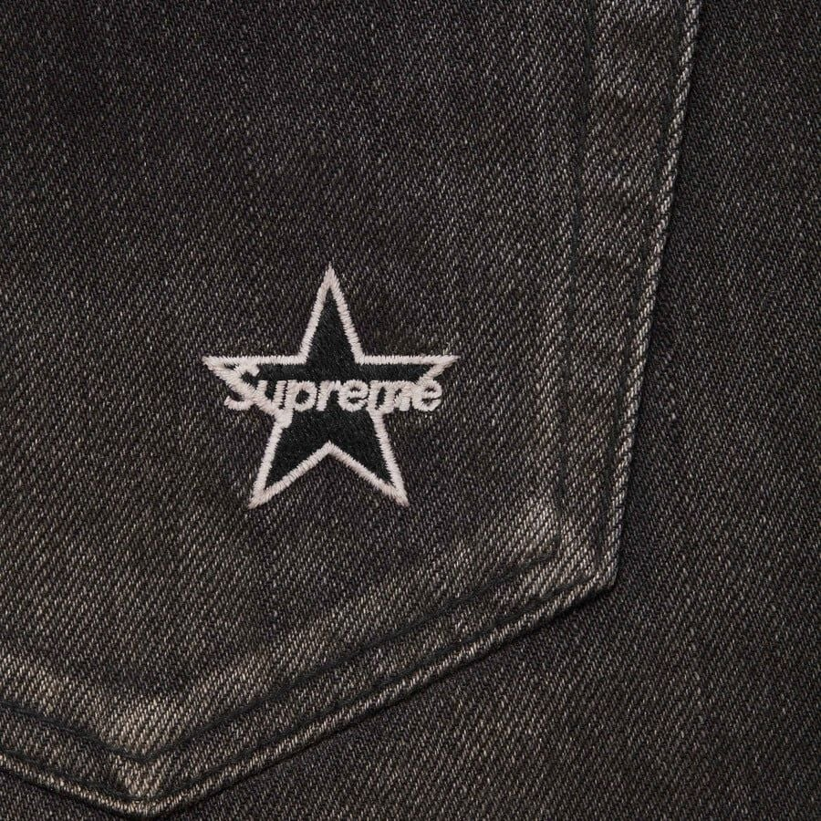 Alternative view of Quần Supreme Distressed Loose Fit Selvedge Jean 'Black' 7703390486732