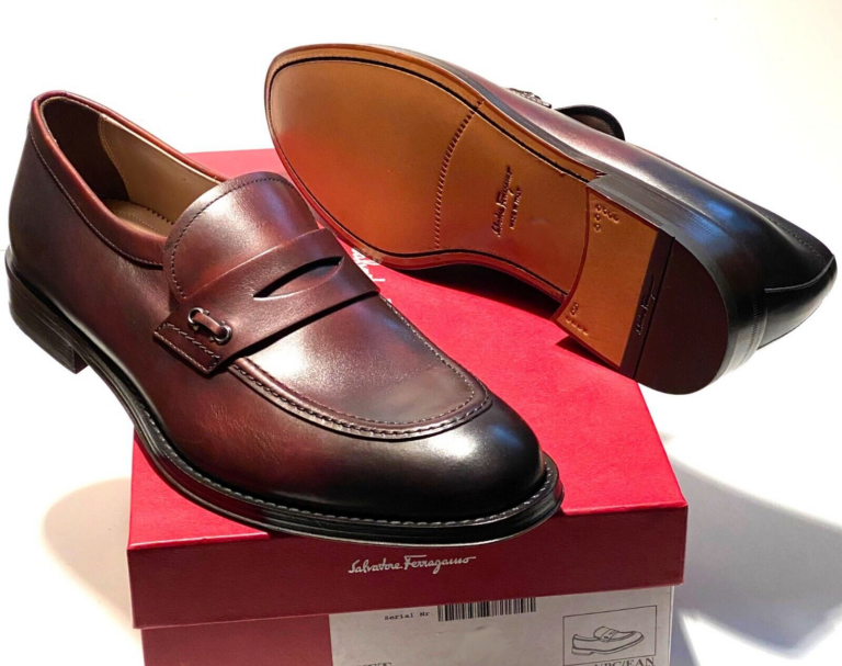 Giày Salvatore Ferragamo Penny Loafers ‘Brown’ 0741643 - Ảnh 3