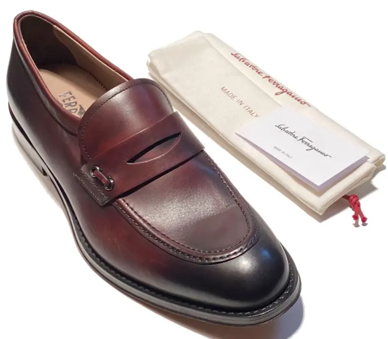 Alternative view of Giày Salvatore Ferragamo Penny Loafers ‘Brown’ 0741643