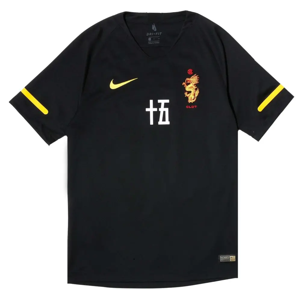 Áo Nike X Clot Soccer Jersey Black 15Th Anniversary ‘Black Yellow’ AV4992-010