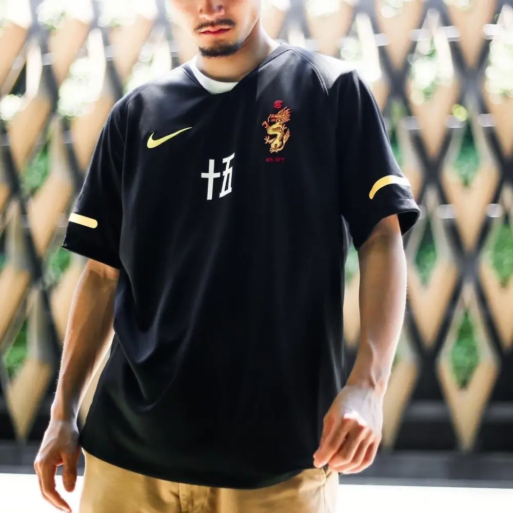 Alternative view of Áo Nike X Clot Soccer Jersey Black 15Th Anniversary ‘Black Yellow’ AV4992-010