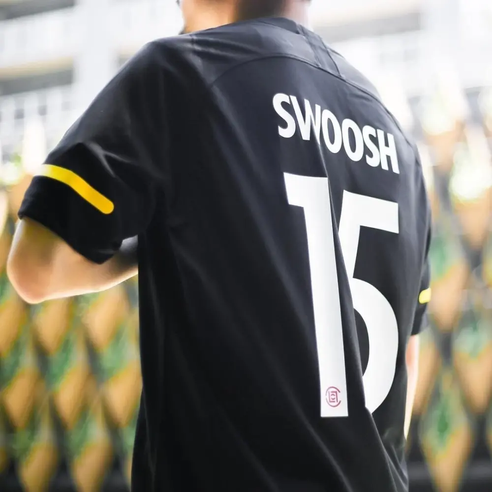 Áo Nike X Clot Soccer Jersey Black 15Th Anniversary ‘Black Yellow’ AV4992-010 - Ảnh 3