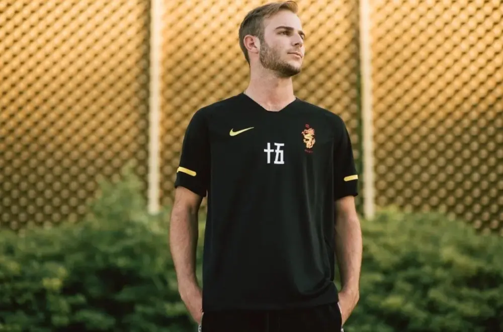 Áo Nike X Clot Soccer Jersey Black 15Th Anniversary ‘Black Yellow’ AV4992-010 - Ảnh 4