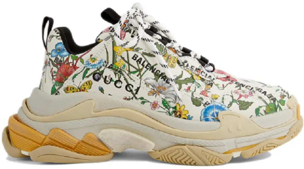 Giày Gucci x Balenciaga Triple S ‘Flora Print’ 677195 UL110 8461