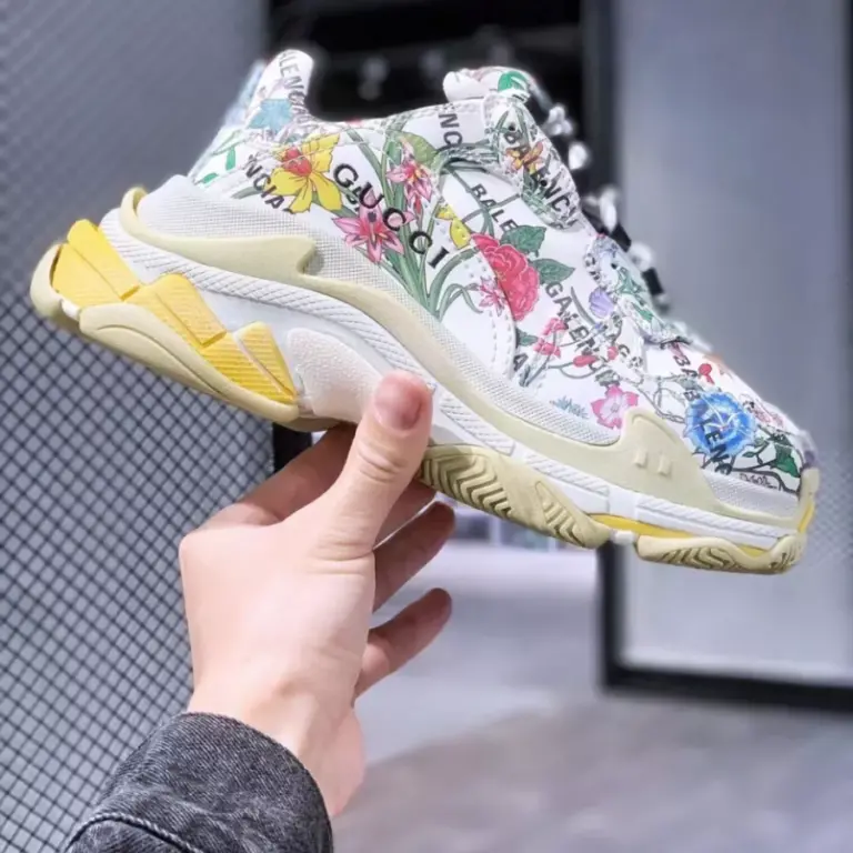 Giày Gucci x Balenciaga Triple S ‘Flora Print’ 677195 UL110 8461 - Ảnh 3