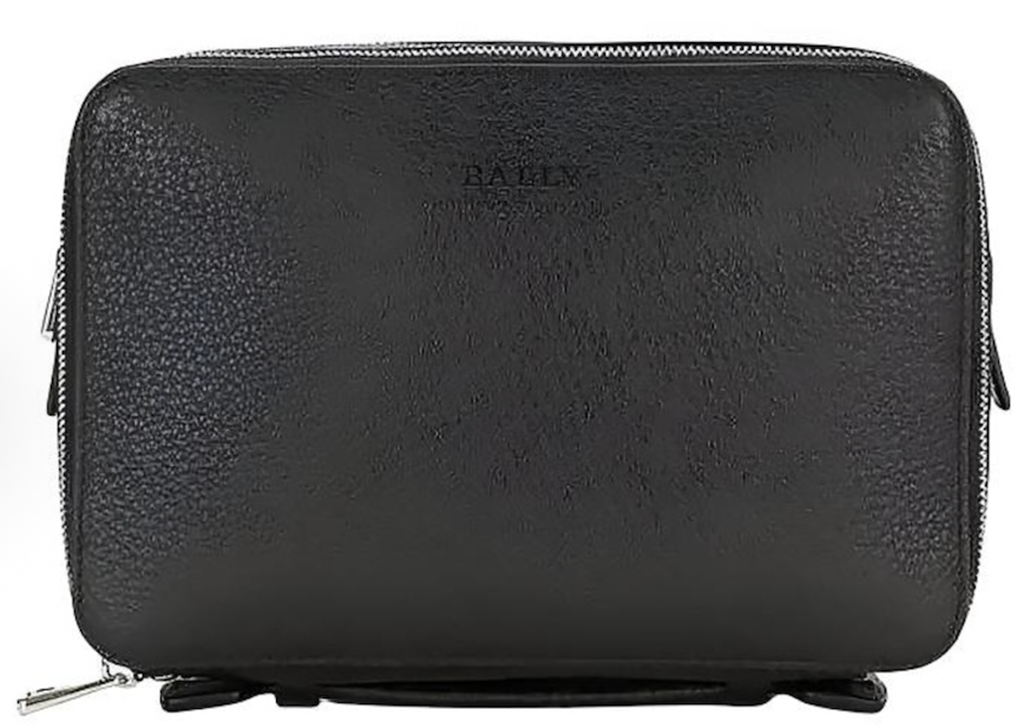 Túi Bally Leather Pouch 'Black' 6182404