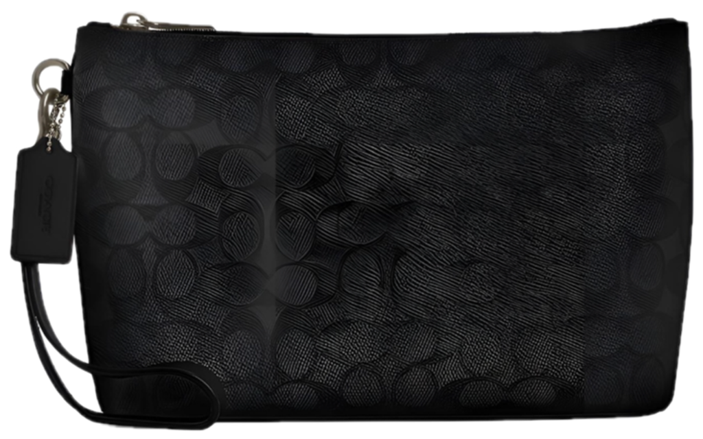 Túi Coach Pouch In Signature Canvas ‘Black’ CCF32-QBMI5