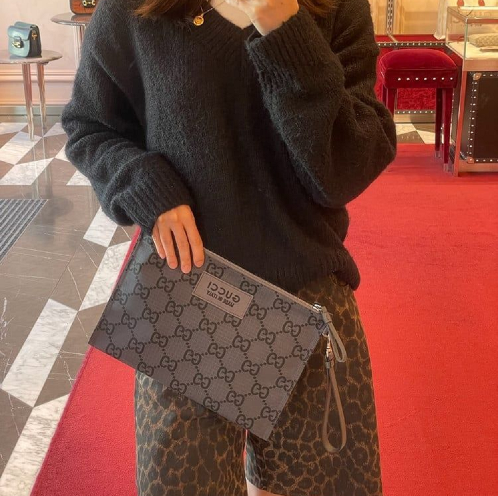 Túi Gucci Clutch Bag ‘Grey’ 770662-FACPM-1246 - Ảnh 4