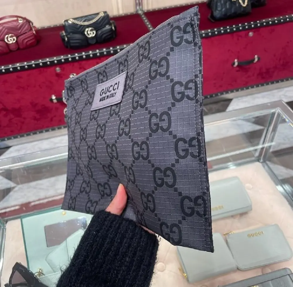 Túi Gucci Clutch Bag ‘Grey’ 770662-FACPM-1246 - Ảnh 2