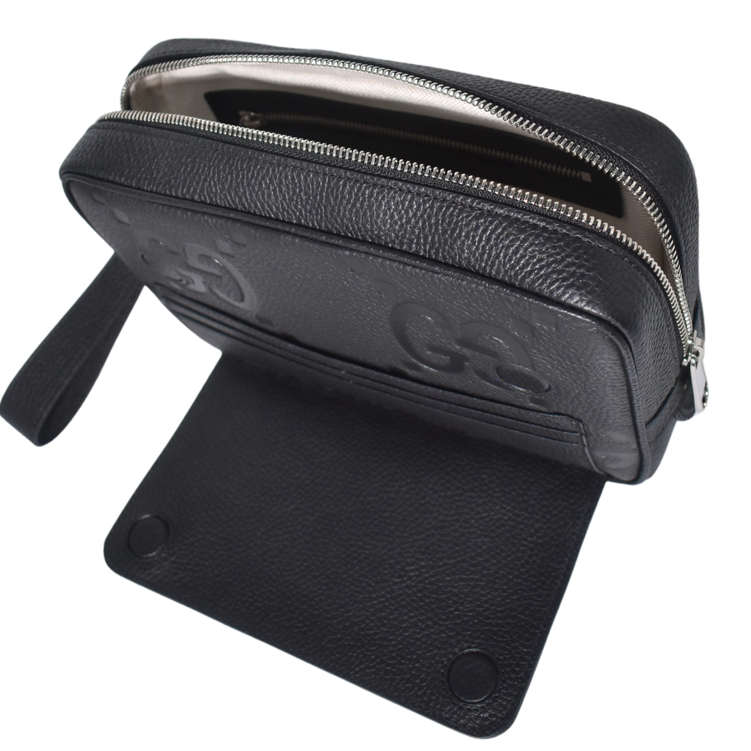 Túi Gucci Jumbo GG Toiletry Case 'Black' 766957-AABY0-1000 - Ảnh 3
