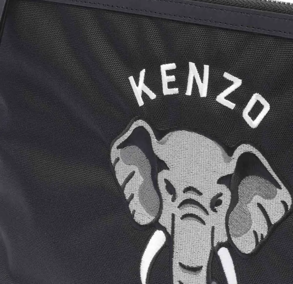 Túi Kenzo Varsity Jungle Zip Pouch ‘Black’ FE55PM612F2199 - Ảnh 3